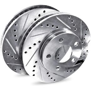 R1 Concepts Rear Disc Brakes Rotors Kit| Rear Brakes Rotors| Brakes Rotors| Rear Rotors|Rear Disc Brakes Rotors| Fit 2005-2014 Ford Mustang