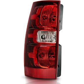 AUTOSAVER88 Tail Light Assembly Compatible with 2007-2014 Chevy Tahoe Suburban 1500 2500, Red Clear Lens Taillights Replacement - Passenger Side