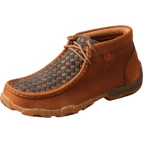 Twisted X Kids Chukka Driving Moc, Oiled Saddle & Midnight, 13.5 M