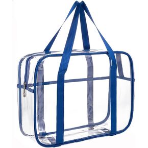 Large Clear Makeup Bags Thick PVC Zippered Clear Toiletry Bag Clear Tote Bags Cosmetic Bag for Daily Work,Travel,Sport in Kuwait