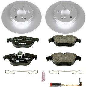 Power Stop ESK6715 Rear Euro-Stop Brake Kit Mercedes and 1 Rear Sensor Wire For Mercedes-Benz GLK250 2013-2015, Mercedes-Benz GLK350 2010-2015 [Model Specific]