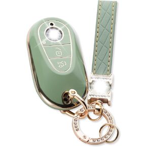 for Mercedes Benz Key Fob Cover Metal Keychain Protection Case Compatible with 2020-2024 Maybach S-Class, G-Class, E-Class, EQE, EQS