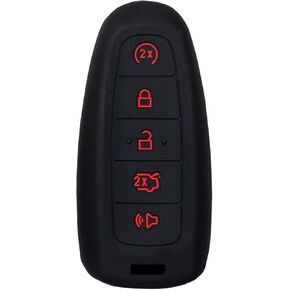 Key Fob Cover for Ford Explorer: 5 Buttons Key Fob Case Fit for Ford C-max Edge Escape Expedition Explorer Flex Focus Fusion Taurus 2008-2019丨Remote Protective 164-R7995 5923790 7812A-5WY8609 (Pink)