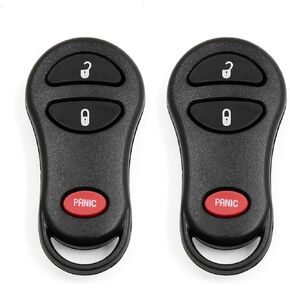 X AUTOHAUX 3 Buttons Key Fob Keyless Entry Remote Control Key Case Shell for Dodge for Chrysler for Jeep Replacement GQ43VT17T GQ43VT9T 04686481 56045497 04686481