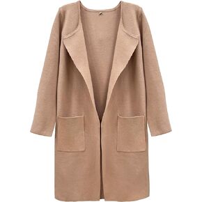 SuperPrity Cardigan Sweaters for Women Fall Fashion 2024 Casual Open Front Knit Long Coatigan Jackets Coat Trendy Outerwear