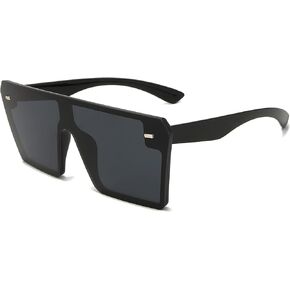 VANLINKER Big Flat Top Oversized Shield Sunglasses for Women Men Square Rimless Fashion Shades VL9517