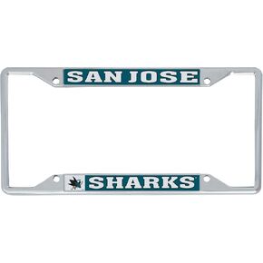 Desert Cactus San Jose Sharks License Plate Frame Team NHL Metal Car Tag Holder for Front or Back of Car National Hockey League Officially Licensed (Traditional)