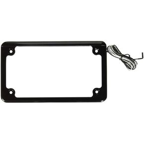 Custom Dynamics LPF-HRZ-B-LP License Plate Frame (Flat-Style Black )