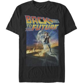 Back To The Future Men's Classic Poster Basic Solid Tee