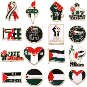 Palestine Pins, Palestine Flag Lapel Pins, Free Palestine Pins for Women Men, Palestine Map Brooch Pins Support Palestine Jewelry Accessories Gifts