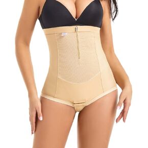 MOVWIN Postpartum Belly Wrap C Section Panties Belly Band Abdominal Compression Corset Girdle Shorts with Zipper