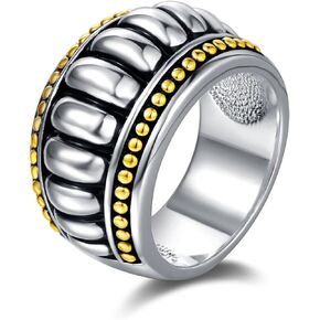 UNY JEWEL Jewelry Fusion Gold Dots Caviar Two Tone Designer Inspired Luxury Women Ring Valentine Christmas Gifts
