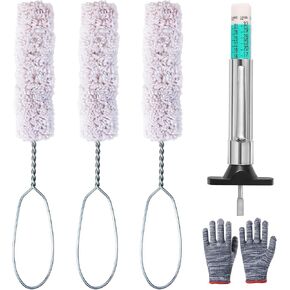 3 Pack Extra Long Tire Lube Brush Applicator Swab,11.7" Length, Handle Tire Lubricant Brush Applicator Swab Set for Changing Tires,Come with Tread Depth Gauge
