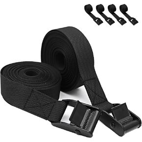 أشرطة ربط بإبزيم كام من روزماري، أشرطة رموش شديدة التحمل، أشرطة آمنة، أشرطة سقاطة مع مشبك قفل من سبائك الزنك يصل إلى 700 رطل للشحن، والأمتعة، وقوارب الكاياك، والشاحنات، حزمة من 4 قطع (1 بوصة × 6.5 قدم) in Kuwait