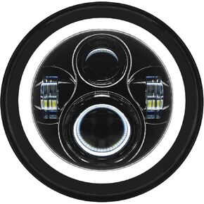 Hogworkz® 7 Inch LED Halomaker™ Headlight - Daymaker Replacement Compatible with Harley Davidson Street Glide Road King Electra Glide Ultra Softail - Black
