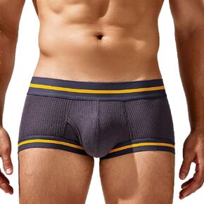 Men's Boxer Briefs Elastic Seamless Underwear Breathable Trunks Patchwork Underpants