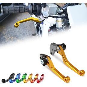 Dirt Bike Levers Unbreakable Billet Pivot Foldable Clutch Brake Lever for RM85 05-17 RM125 RM250 04-08 Motorcycle Motorcross Gold