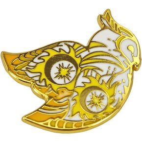 Golden Owl Enamel Pin, Unique Metal Badge, Stylish Statement Jewelry, Ideal Gift for Art and Fashion Enthusiasts, Decorative Lapel Brooch