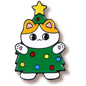 Christmas Pins for Backpacks Kawaii Santa Cat Cute Enamel Brooches Button Pins Accessories Novelty Cartoon Funny Badges Clothing Bags Jackets for Women Girl Boy Men