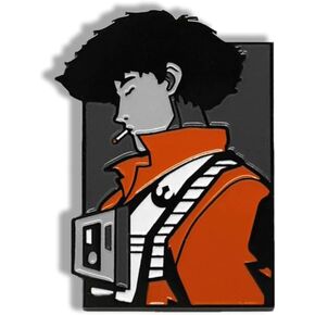 Cartoon Smoking Cowboy Enamel Pin Bebop Spike Novelty Brooch Buttons Jewelry for Jackets Jeans Backpack Cloth Lapel Bag Hat Gift for Anime Fans Girl Women Boy Men Friends