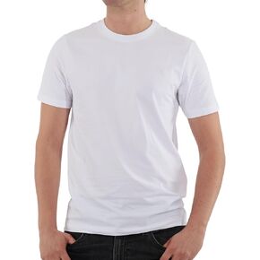 Men's Crew T-Shirt, 100% Cotton Comfortable and Fitted Short Sleeves, Super Soft Premium Fabric (US, Alpha, X-Large, Regular, Regular, White)