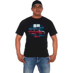 Men's Ford Mustang Caroll Shelby GT500 Cobra Short Sleeve Black Crew Neck T-Shirt