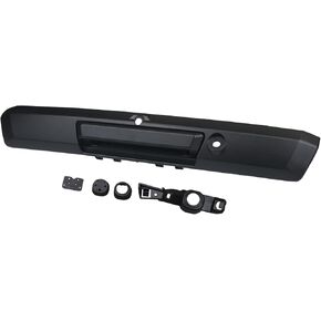 TQPONLY Tailgate Handle with Keyhole&Camera Hole,Compatible with 2017-2020 Ford F250 F350 F450 F550 Super Duty Pickup Rear Door Latch Handle (Textured Black)