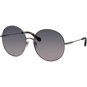 Salvatore Ferragamo SF 299S 688 Rose Gold Metal Round Sunglasses Blue Gradient Lens