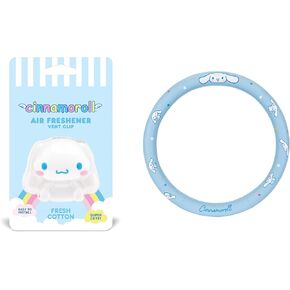 Cinnamoroll Steering Wheel Cover, Official Sanrio Car Steering Wheel Cover with Easy Clip-on Car Air Freshener – Cute and Long-Lasting Cinnamoroll Air Freshener for Car, Odor Eliminator, Fun Scents