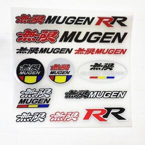 2pcs for Mugen Emblem Logo Side Wing Sports Badge Car Sticker