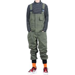 Men's Pockets Cargo Joggers Loose Hip Hop Bib Overalls