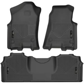 Husky Liners Weatherbeater Floor Mats | Fits 2019-2024 Ram 2500, 19-22 3500 Mega Cab | Front & 2nd Row, 3-pc Black - 94131