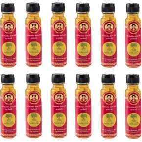 12x Angki Somthawin Hotel Spa Natural Thai Aroma Herb Yellow Oil 24cc Wholesale Price Made of Thailand