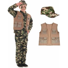 fun shack Boys Army Costume, Kids Military Costume, Boys Camo Costume, Soldier Costume for Kids, Boys Army Uniform