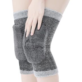 TINAYAUE Men Women Warm Leg Warmers Thicken Stretchy Wool Knee Pads Unisex Windproof Cycling Knee Sleeves for Old Cold Legs