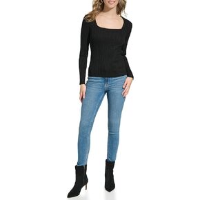 Calvin Klein Women's Multi Rib Square Neck Sweater