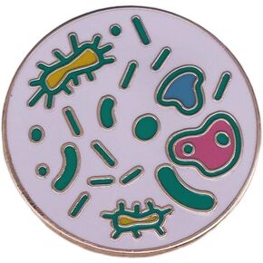 Bacteria and Microorganisms Enamel Pin, Metal brooches for Doctor Nurse Biology student