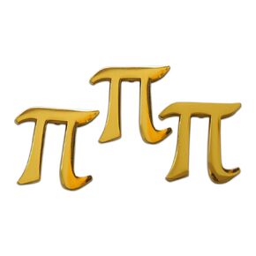 Novel Merk Pi Math - رمز لدبوس Pi Lapel Pin ودبوس القبعة ومجموعة ربطة العنق - مع ظهر القابض