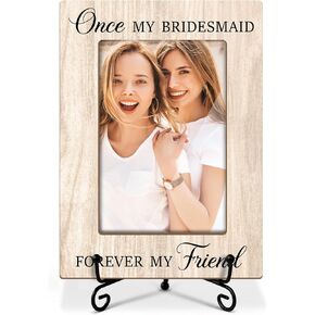 Wedding Picture Frame, Mr And Mrs Gifts Wooden Photo Frame, Wedding Gifts For Newlyweds Couples, 4x6 Photo Frame For Tabletop Display, Home Living Room Table Decor -061