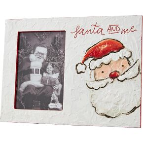 Mud Pie Santa And Me Painted Frame; 7 1/2" x 8 1/2"