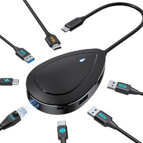 USB C Docking Station Dual Monitor, FORIDA 7-in-1 USB-C Multiport Adapter with 2 4K HDMI, 100W PD, Micro SD Card Reader, 2*USB 3.0, Gigabit Ethernet, Suit for MacBook/Dell/HP/Lenovo Laptops