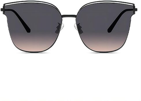 Trendy Cateye Aviator Gradient Sunglasses For Women Men Vintage Metal Sun Glasses in Kuwait