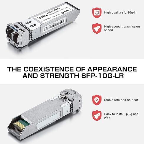 جهاز إرسال واستقبال أحادي الوضع 40 جيجابت QSFP+ LC، وحدة 40GBASE-LR4 لـ Cisco QSFP-40G-LR4، Ubiquiti، D-Link، Supermicro، Netgear، TP-Link (1310nm، SMF، 10km) in Kuwait