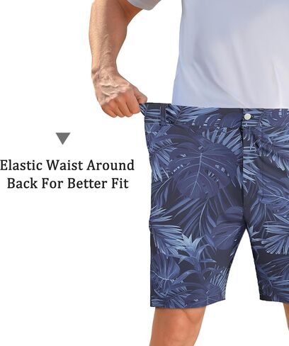 APTRO Men's Casual Golf Shorts Summer Beach Shorts with 5 Pockets 7 Inch Quick Dry Floral Athletic Shorts in Saudi Arabia