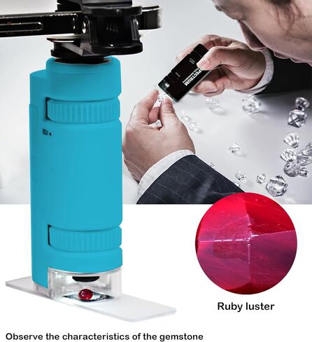 Pocket Microscope for Kids,60X - 120X Portable Microscope for Kids, Handheld Microscope with 8 Spicemen Slides, Kids Microscope for Students, Purple Microscope in Saudi Arabia