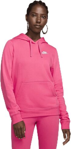 Nike Sportswear Club Fleece Women's Pullover Hoodie (DQ5793-629, Aster Pink/White) in Saudi Arabia