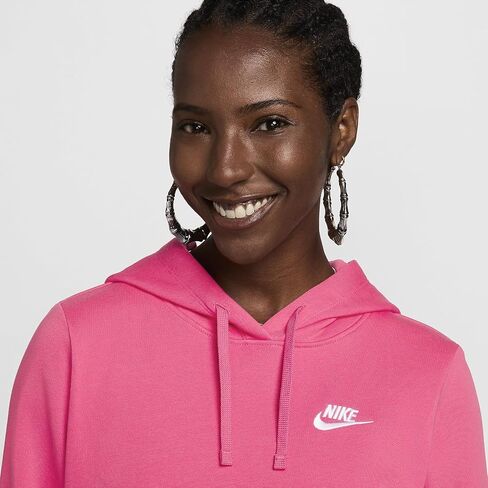 Nike Sportswear Club Fleece Women's Pullover Hoodie (DQ5793-629, Aster Pink/White) in Saudi Arabia