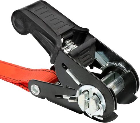 CargoLoc Premium Cam Buckle Tie Downs - 2 Pk - 12 Ft - 300 Lbs Load Cap - 900 Lbs Break Strength - Cargo Straps for Moving Appliances, Lawn Equipment, Motorcycles, etc. - ORANGE in Kuwait