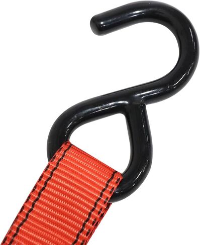 CargoLoc Premium Cam Buckle Tie Downs - 2 Pk - 12 Ft - 300 Lbs Load Cap - 900 Lbs Break Strength - Cargo Straps for Moving Appliances, Lawn Equipment, Motorcycles, etc. - ORANGE in Kuwait