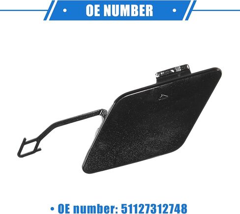 غطاء غطاء فتحة العين لخطاف سحب السيارة متوافق مع BMW 3 Series 335i 328i Base Sedan 2012-2015، مصد خلفي أسود بلاستيكي متين in Saudi Arabia